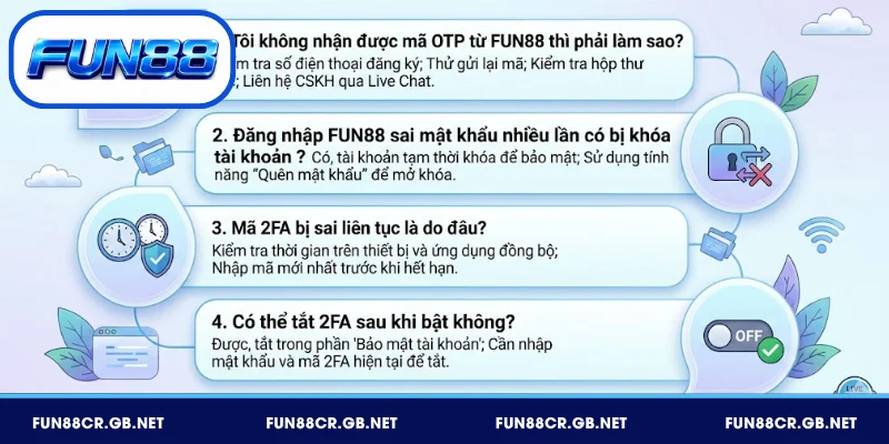 Đăng Nhập FUN88 – Hướng Dẫn Nhanh Chóng, Đơn Giản Từ A-Z 5 FAQ Đăng Nhập - Câu hỏi và giải đáp chi tiết