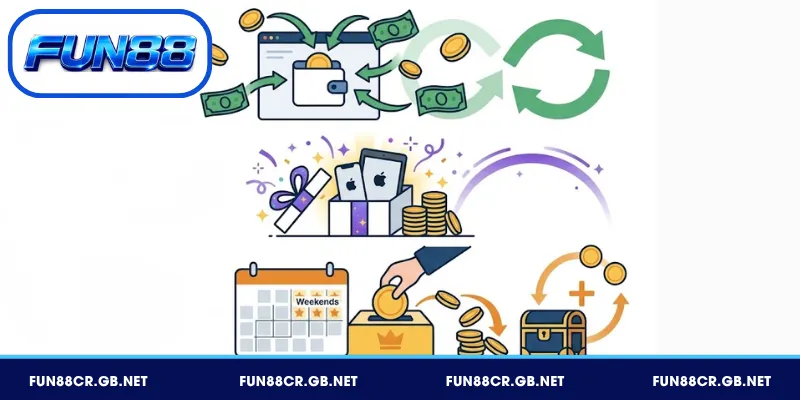 Hoàn tiền và thưởng dành cho thành viên thường xuyên tại FUN88
