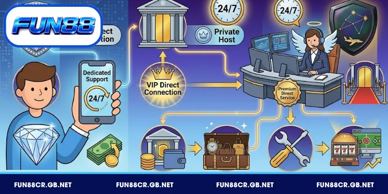 VIP FUN88 - Câu Lạc Bộ Cao Cấp, Đặc Quyền Hấp Dẫn 6 Private host – Dịch vụ hỗ trợ cá nhân 24/7